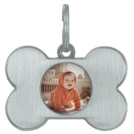 Placa Para Mascotas Stylish Round Pet Tag