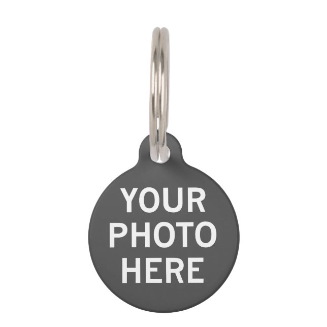 Placa Para Mascotas Su foto aquí (Anverso)