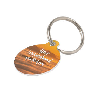 Placa Para Mascotas Su personalizado de texto amanecer por encima del 