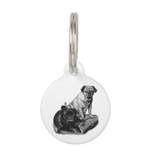 Placa Para Mascotas Suave Identidad, Pareja Amistosa