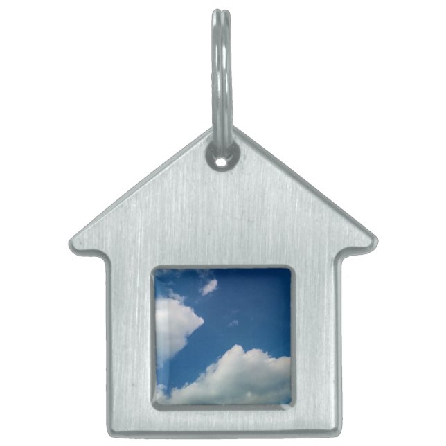 Placa Para Mascotas Suavidad con las nubes (Frente)