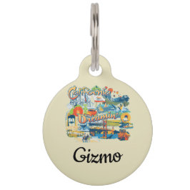 Placa Para Mascotas Sueño de California