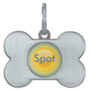 Placa Para Mascotas Sun y parasol de playa