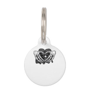 Placa Para Mascotas Sunand~1 - Manos Skeleton Heart