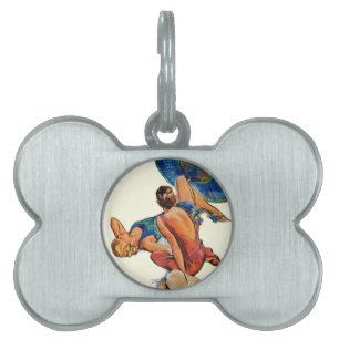 Placa Para Mascotas Sunbathers