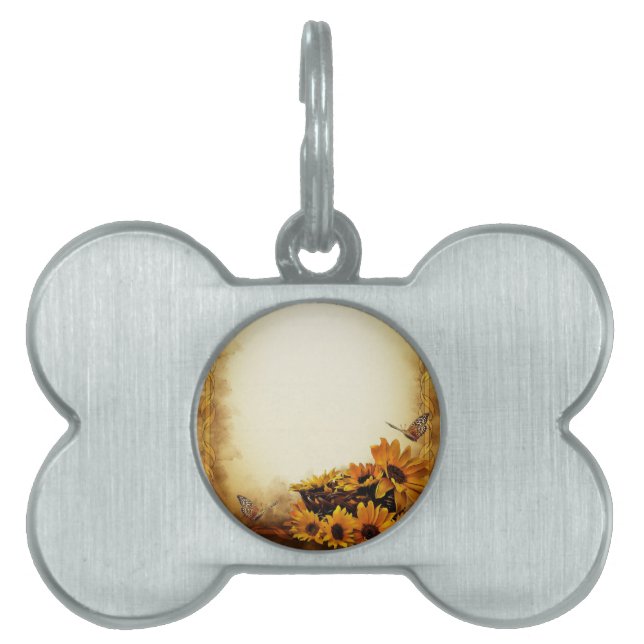 Placa Para Mascotas Sunflower (Frente)