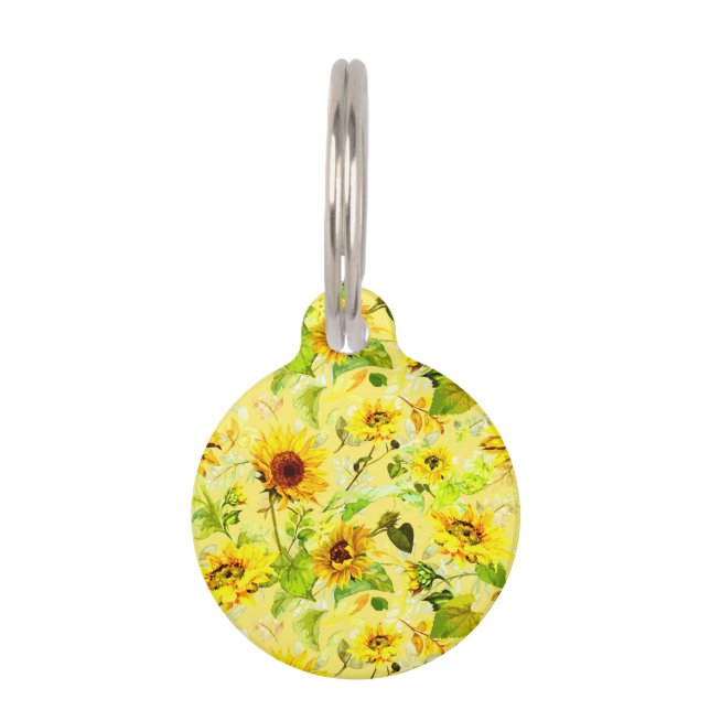 Placa Para Mascotas Sunflower 2 acuático (Anverso)
