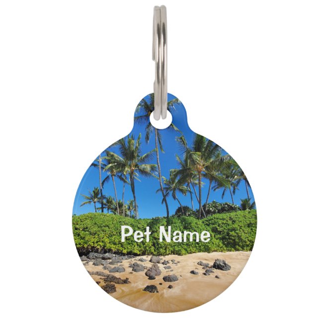 Placa Para Mascotas Sunny Maui Beach (Anverso)