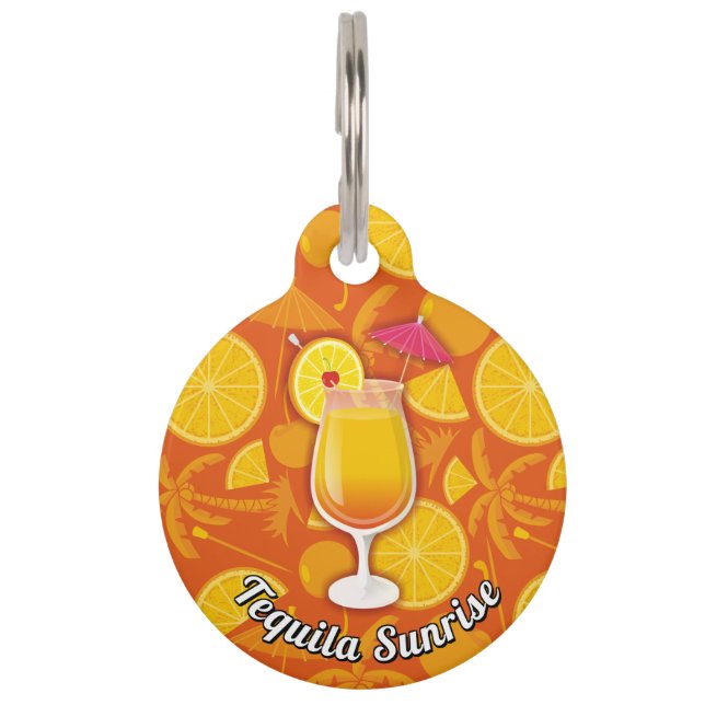 Placa Para Mascotas Sunrise Tequila (Anverso)