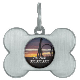 Placa Para Mascotas Sunset Over Wilfire Pet Tag