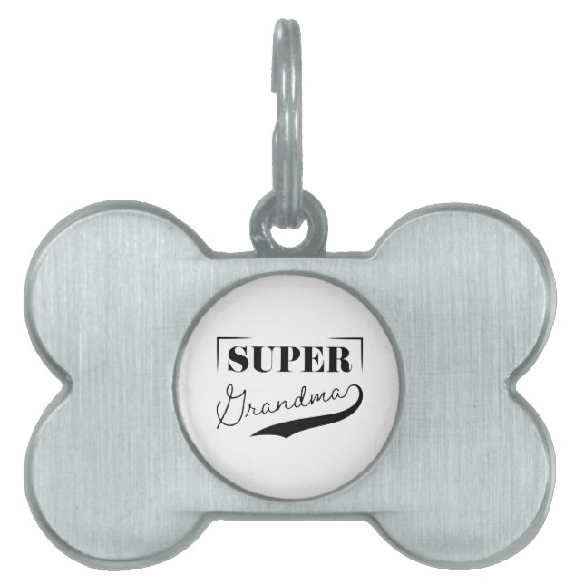 Placa Para Mascotas Super Abuela (Frente)
