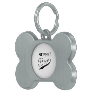Placa Para Mascotas Super Boy