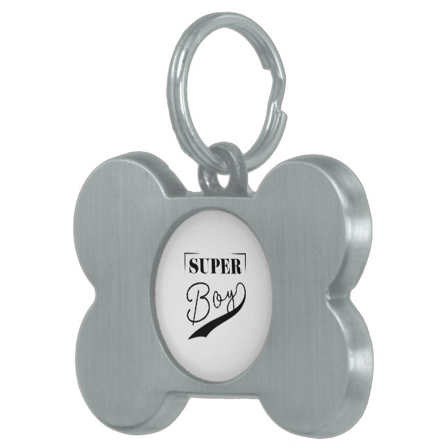 Placa Para Mascotas Super Boy (Frente Derecha)