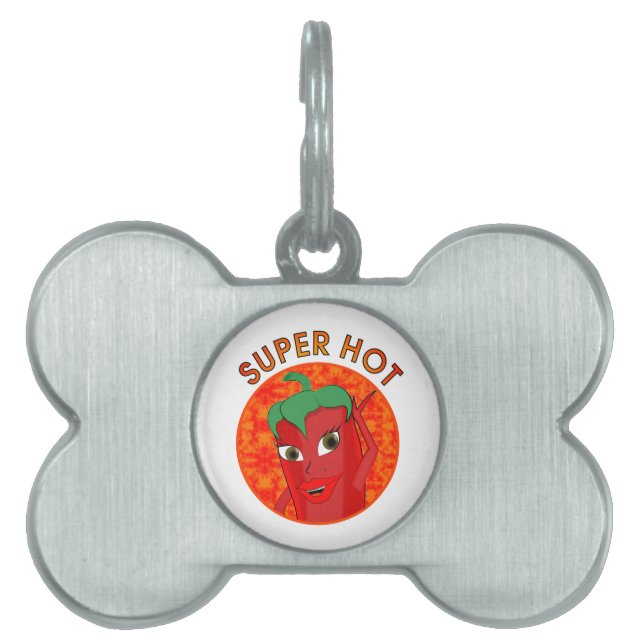 Placa Para Mascotas Super Diva de Pepper Caliente (Frente)