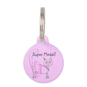 Placa Para Mascotas ¡Super Modelo de etiqueta de mascota! Gato