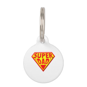 Placa Para Mascotas Super Papá - Feliz Día del Padre