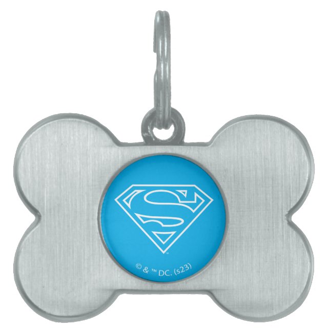 Placa Para Mascotas Supergirl Esquema S-Shield (Frente)