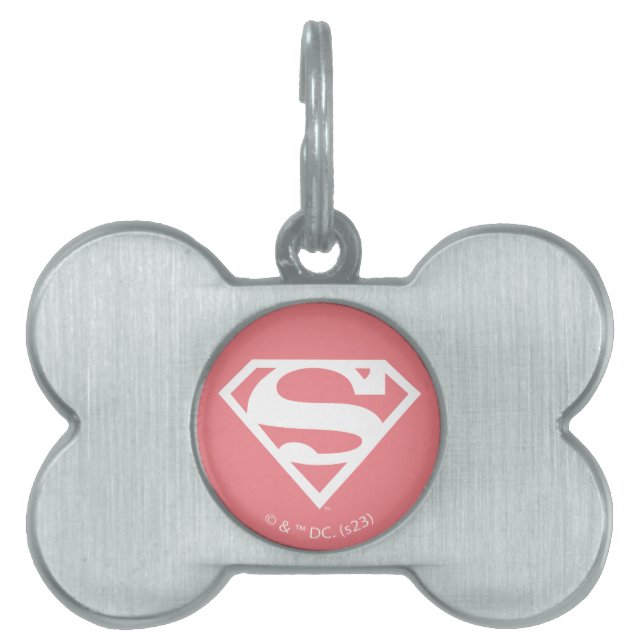 Placa Para Mascotas Supergirl Solid S-Shield (Frente)