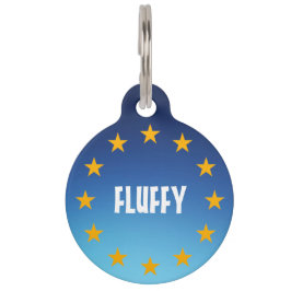 Placa Para Mascotas Superhéroe de historietas de personalizable