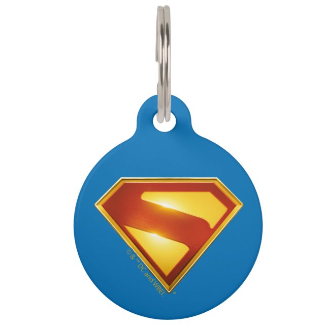 Placa Para Mascotas Superman Golden S Shield Brilliance (Anverso)