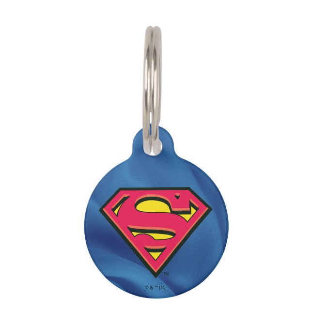 Placa Para Mascotas Superman S-Shield | Classic Logo (Anverso)
