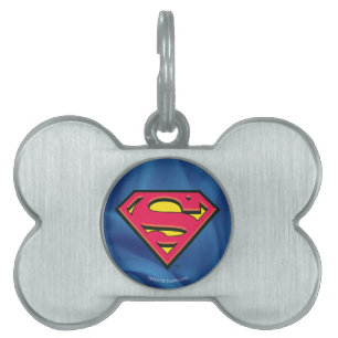 Placa Para Mascotas Superman S-Shield   Logotipo clásico