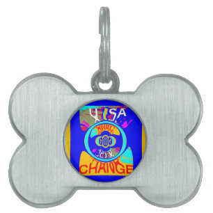 Placa Para Mascotas Surco psicodélico: energía abstracta de arte pop