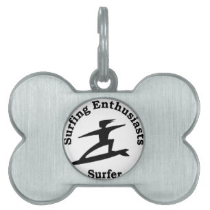 Placa Para Mascotas Surfista