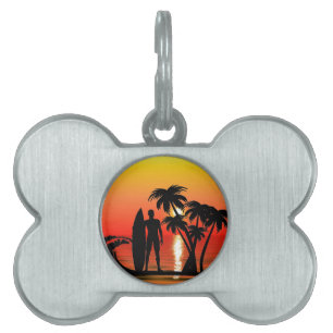 Placa Para Mascotas Surfista