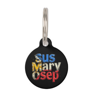 Placa Para Mascotas Sus Mary Osep Personalizable del Orgullo Filipino