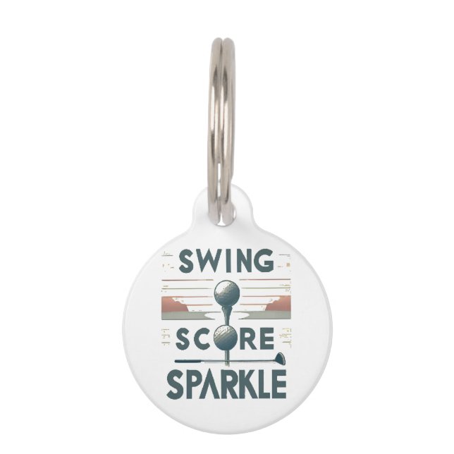 Placa Para Mascotas Swing, Score, Sparkle (Anverso)