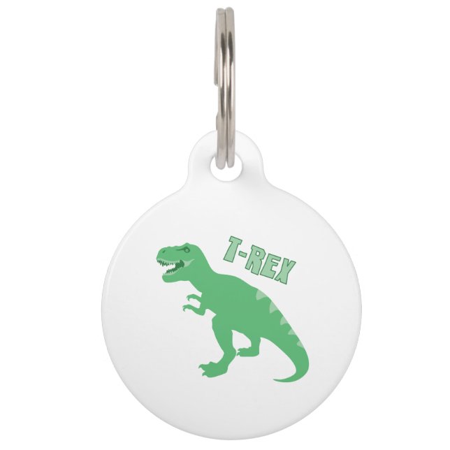 Placa Para Mascotas T-Rex (Anverso)