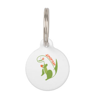 Placa Para Mascotas T Rex Dinosaur