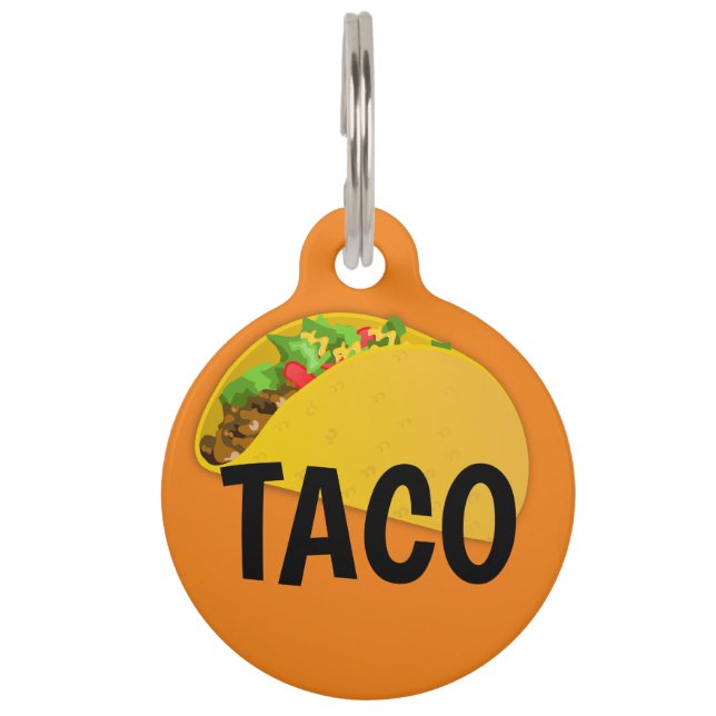 Placa Para Mascotas Taco Dog Tag (Anverso)