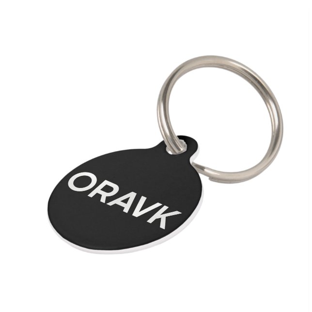 Placa Para Mascotas tag oravk (Lateral)
