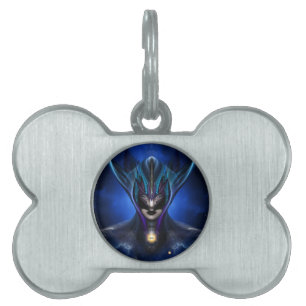 Placa Para Mascotas Taidushan Sai Shadow Blue Pet Tag