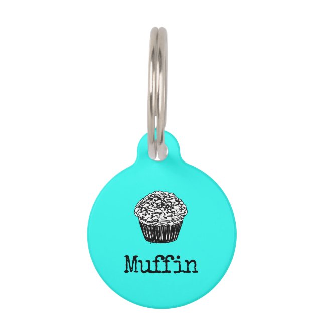 Placa Para Mascotas Take Tasty Muffin (Anverso)