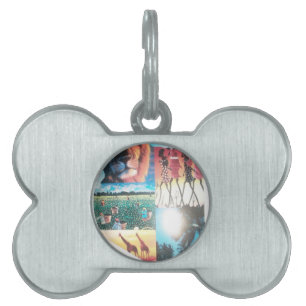 Placa Para Mascotas Tapiz keniano: Vida silvestre, cultura y playa cos