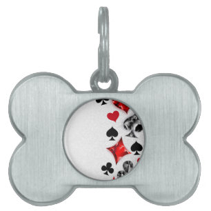 Placa Para Mascotas Tarjeta de juego de jugador de póquer se adapta a 