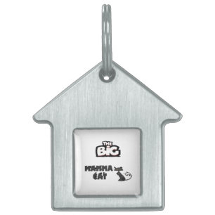 Placa Para Mascotas Tarjetas de gato diseño en blanco y negro