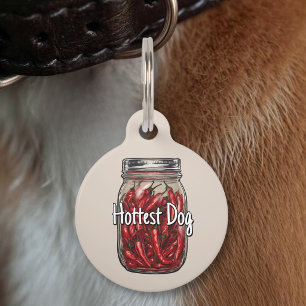 Placa Para Mascotas Tarros de Pimientos Secos