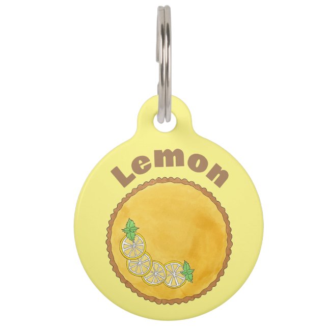 Placa Para Mascotas Tarta De Limón Tarte Au Citron Crema De Limón Past (Anverso)