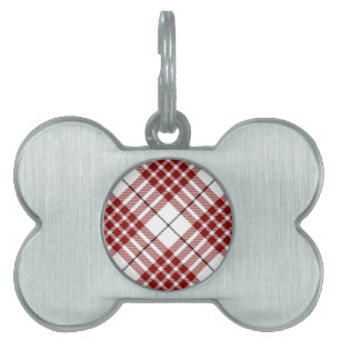Placa Para Mascotas Tartán de Buchanan