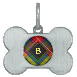 Placa Para Mascotas Tartan del Clan Buchanan