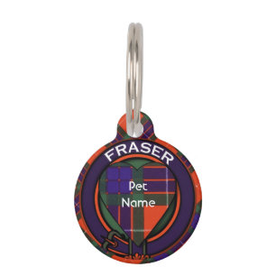 Placa Para Mascotas Tartán del escocés de la tela escocesa del clan 
