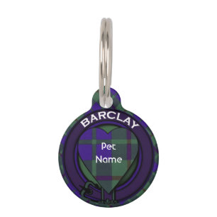 Placa Para Mascotas Tartán del escocés de la tela escocesa del clan 
