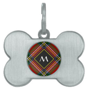 Placa Para Mascotas Tartan Royal Stewart