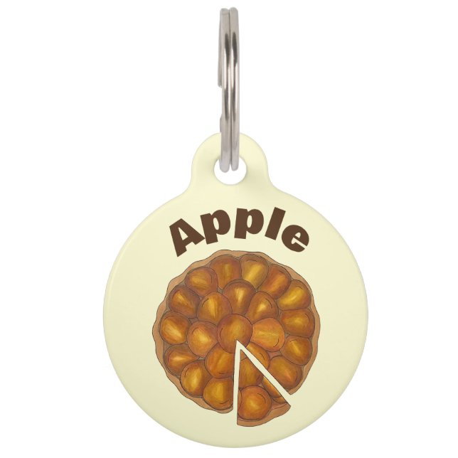 Placa Para Mascotas Tarte Tatin Fruit Tart Pasta de Pie de Apple (Anverso)