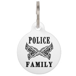 Placa Para Mascotas Tatuajes de la familia de la policía
