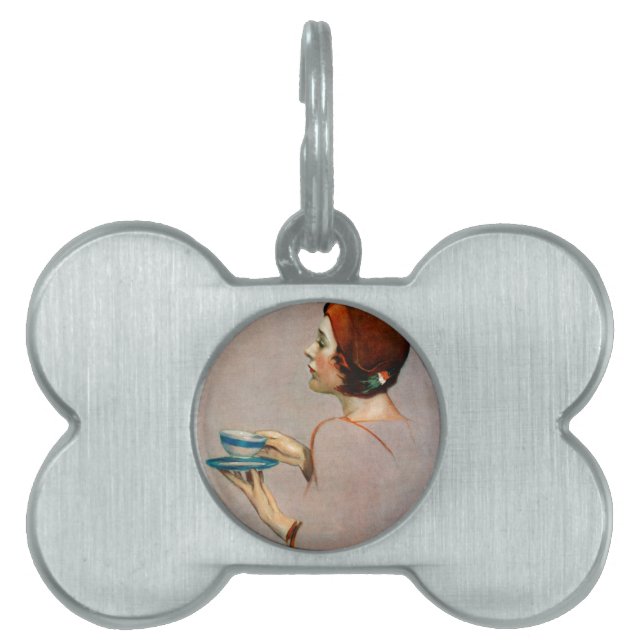 Placa Para Mascotas Taza de Java (Frente)